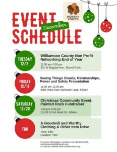 outreach ed event schedule 12 25